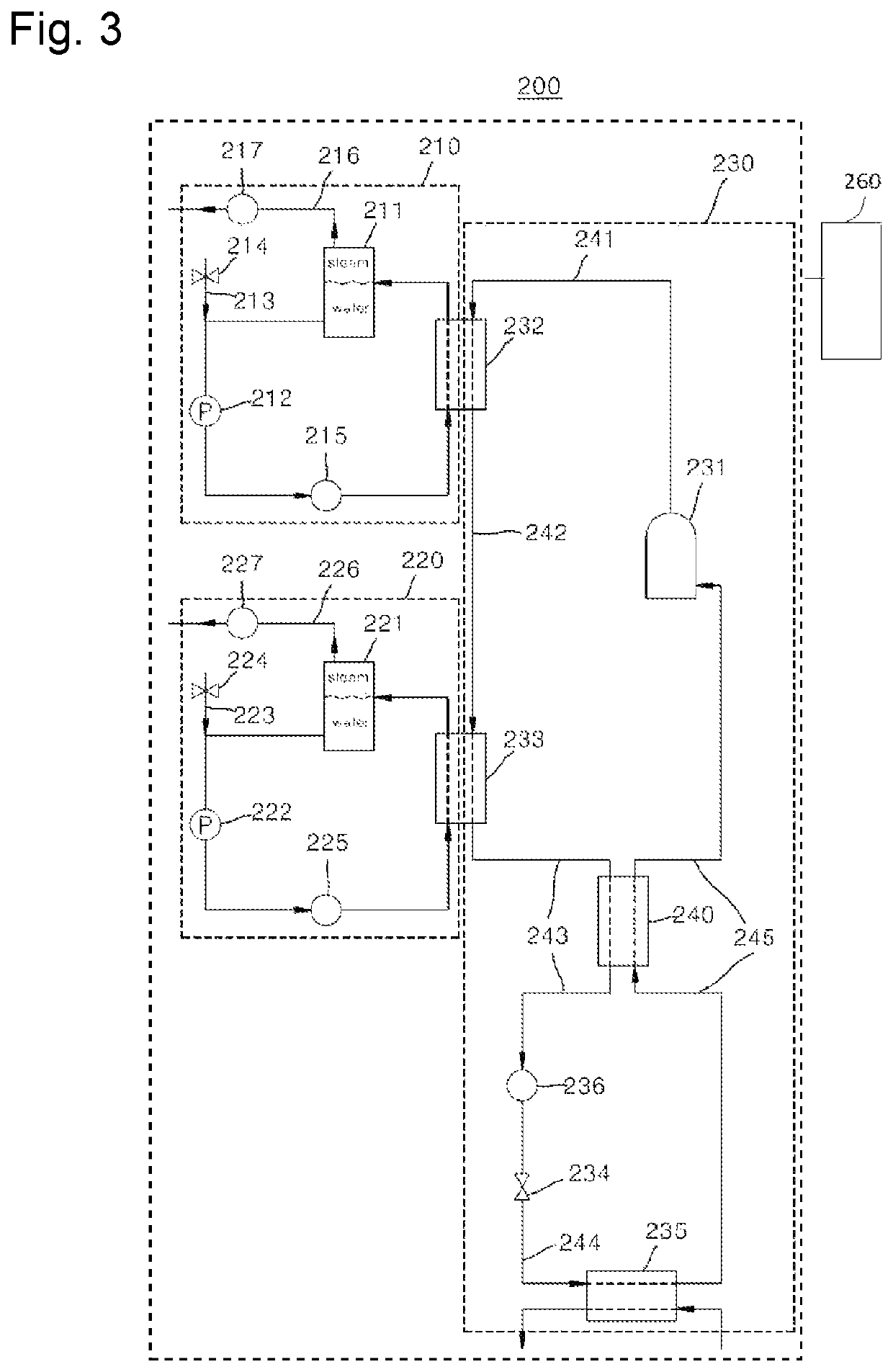 Heat pump system for producing steam by using recuperator