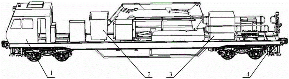 Subway washing aerial work comprehensive vehicle