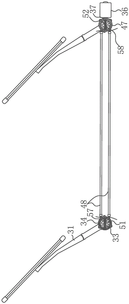 Blade hydraulic wiper drive mechanism