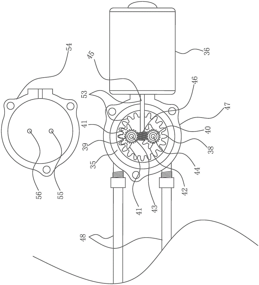 Blade hydraulic wiper drive mechanism