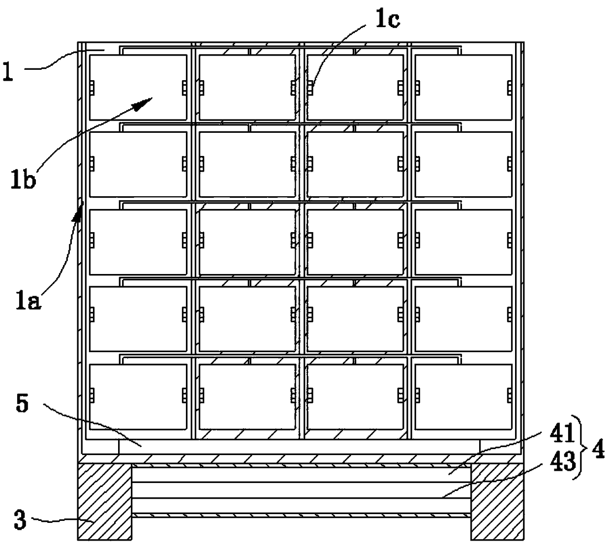 Cabinet for storing traditional Chinese medicine materials