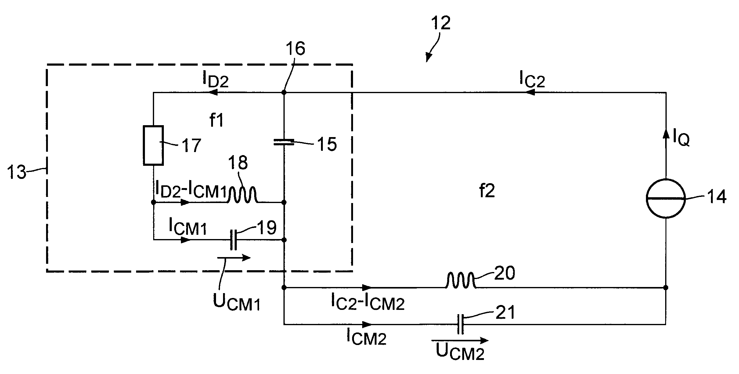 Regulated energy supply for a rapidly cycling integrated circuit with reduced electromagnetic radiation