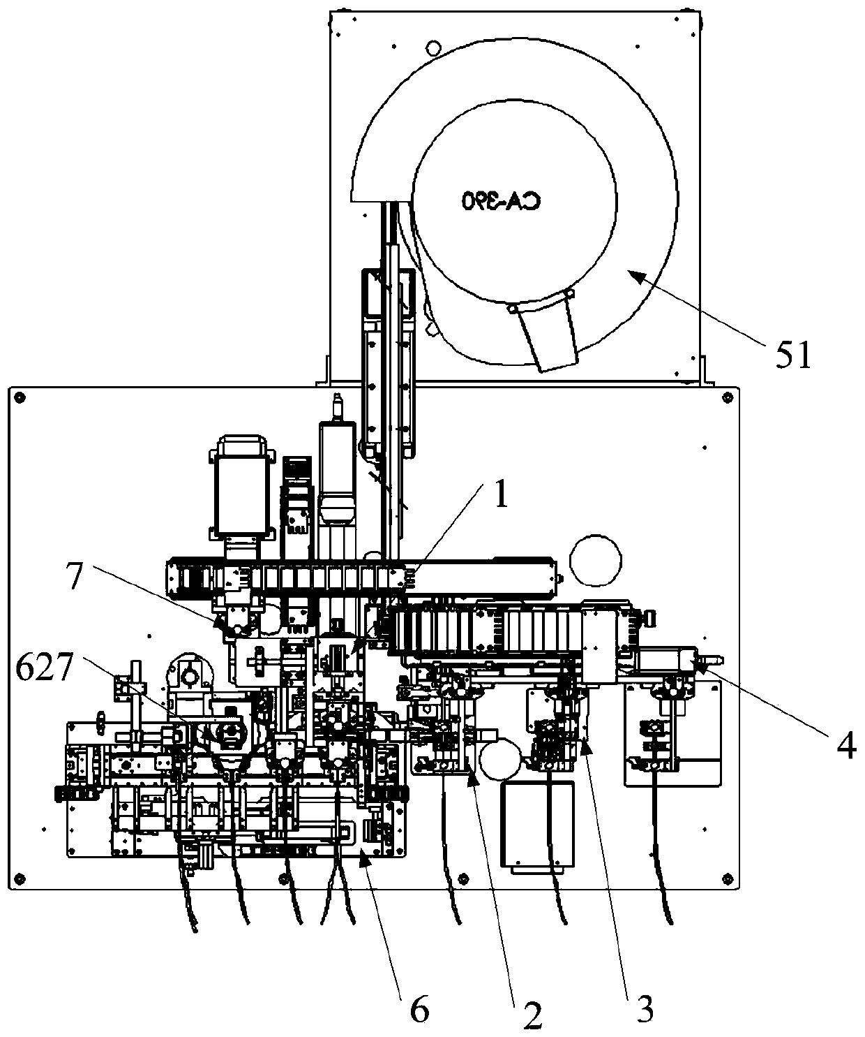 Automatic assembling and detection equipment for wire harness connector