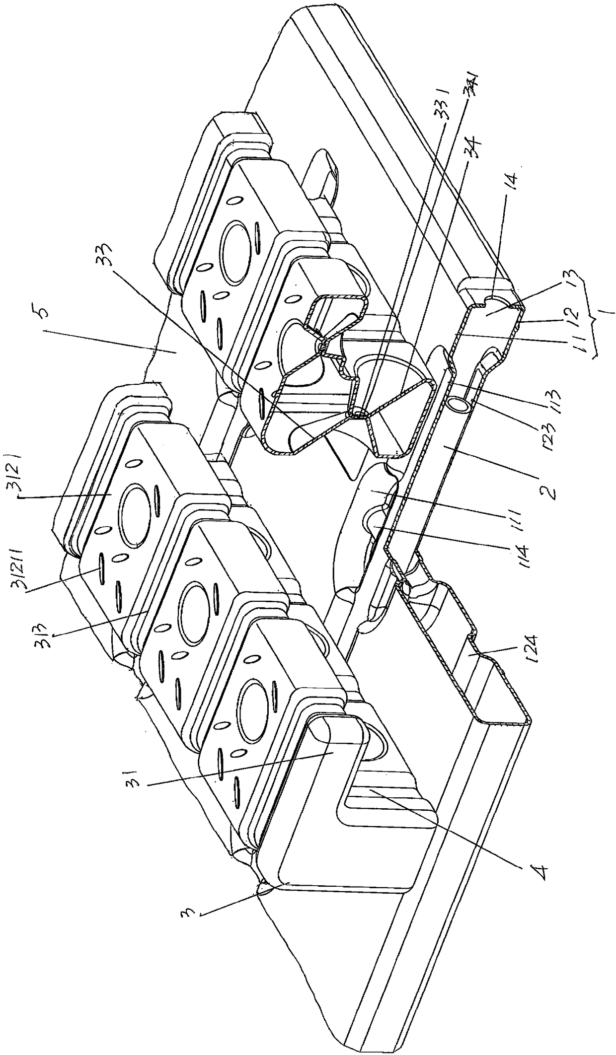 Goods transfer way selectable modularization assembly type tray