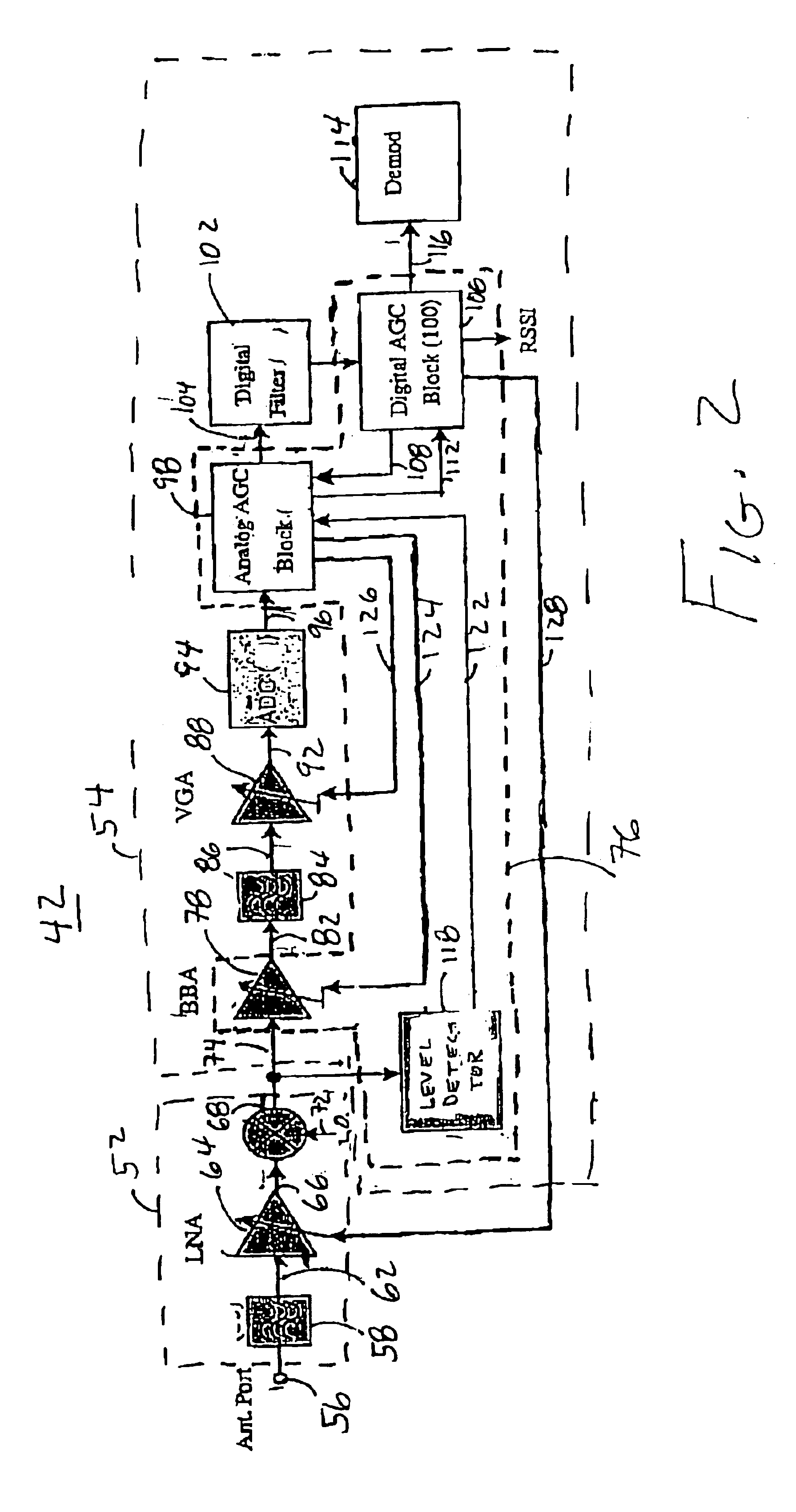 Apparatus, and an associated method, for increasing receiver sensitivity of a direct conversion receiver