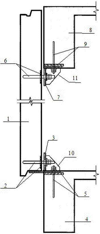 A wall panel installation connector and a method for installing the wall panel
