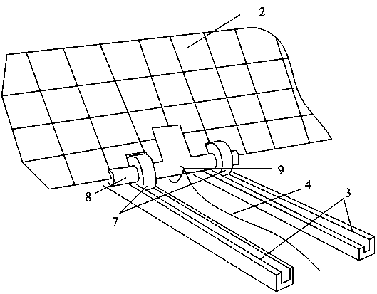 Containing device for lifeboat solar panel