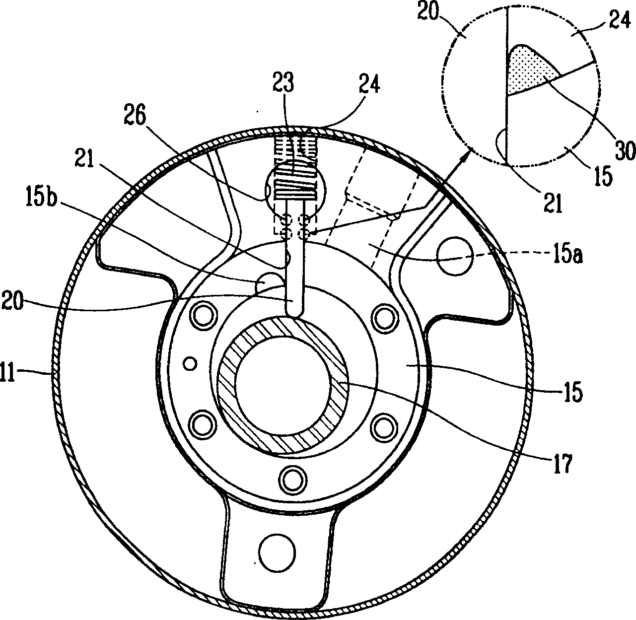 Blade spring arrangement of rotary compressor