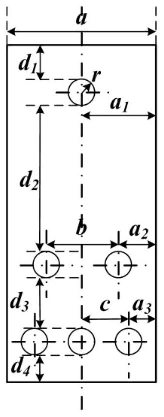 Low-frequency sound absorption covering layer with gradient change cylindrical cavity