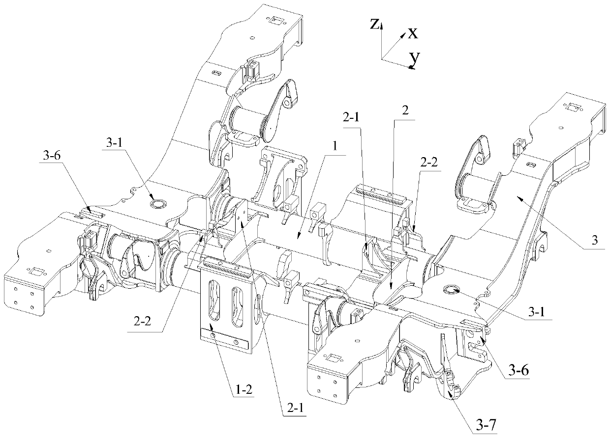 Compact secondary suspension for axlebox built-in bogies