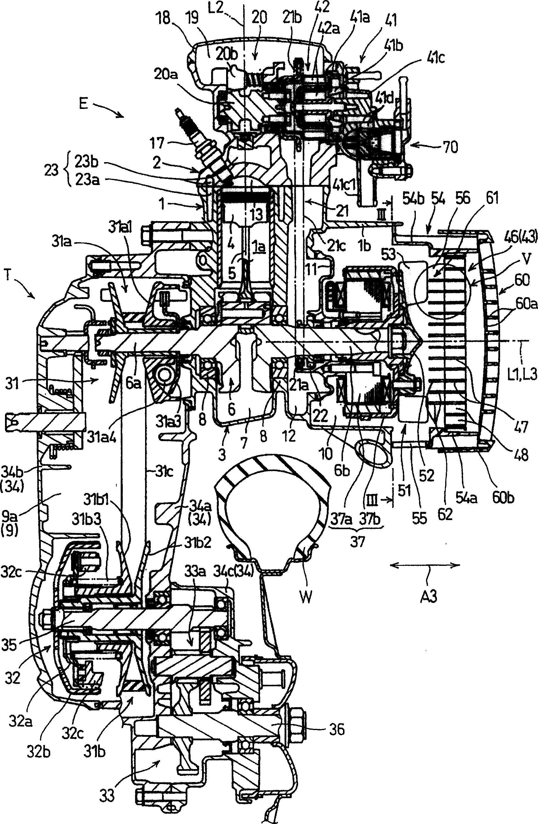 Cooling device with cooling fan