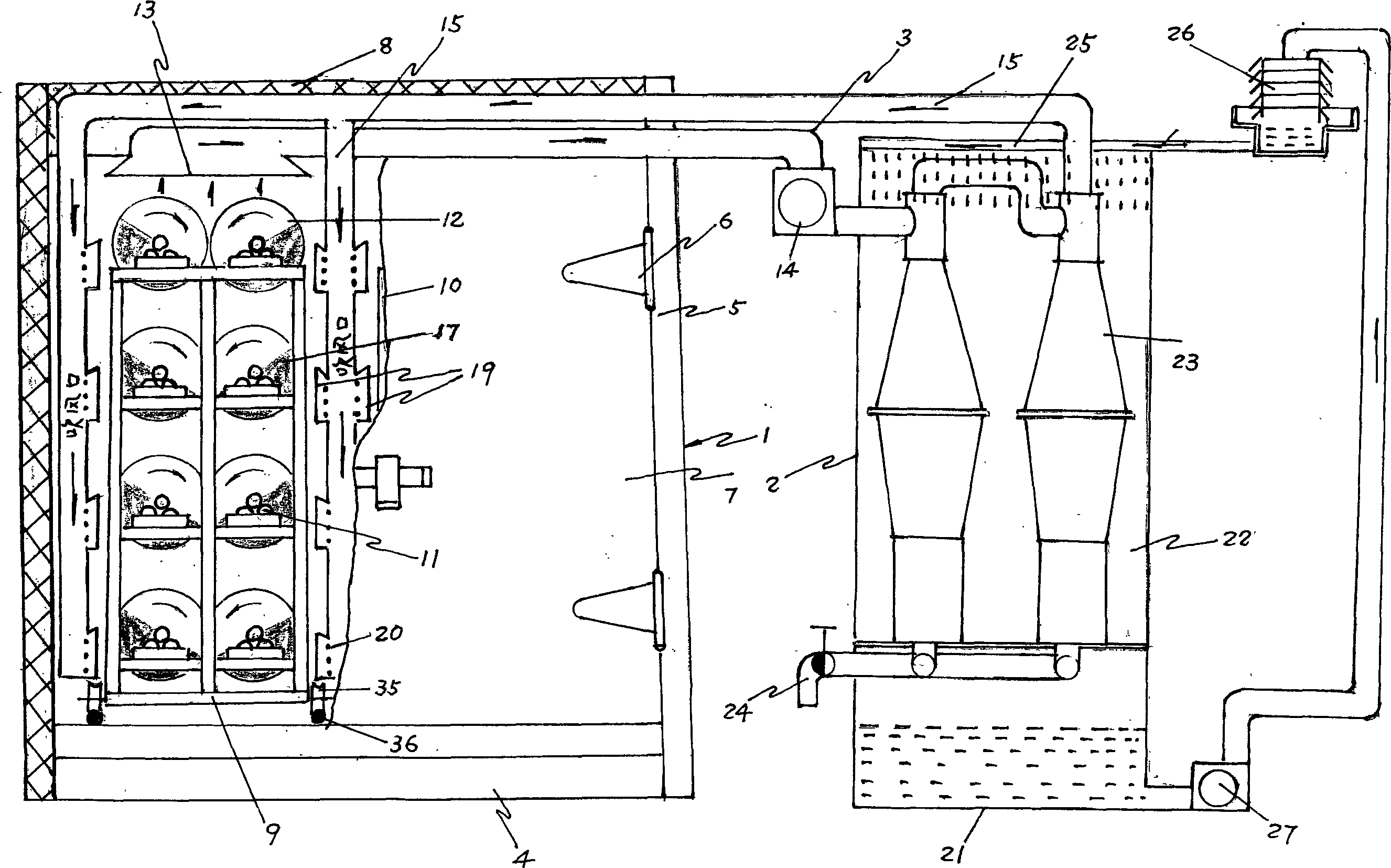 Drying, distillation device of aromatic plant and its method