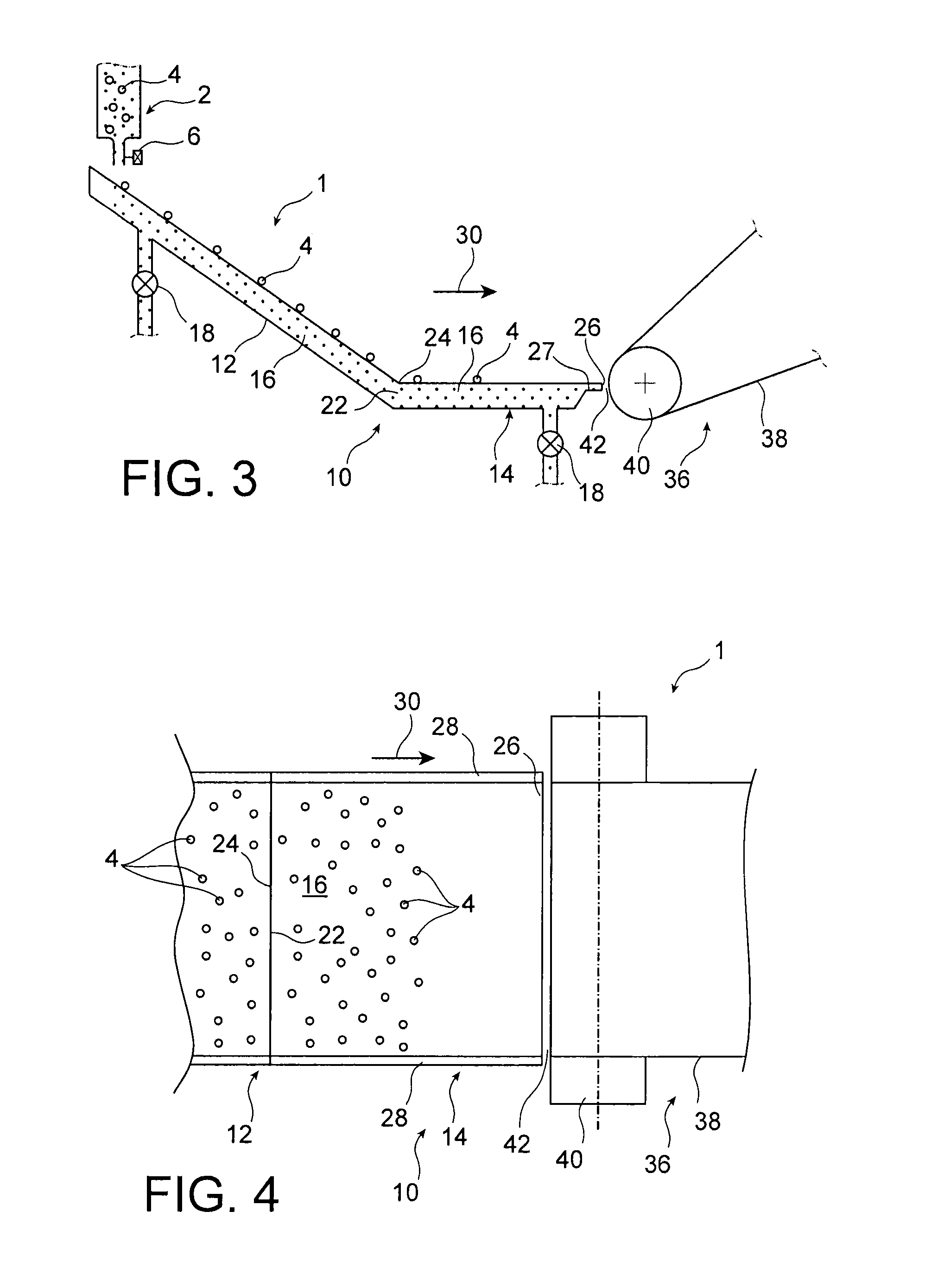 Facility and method for depositing a width adjustable film of ordered particles onto a moving substrate