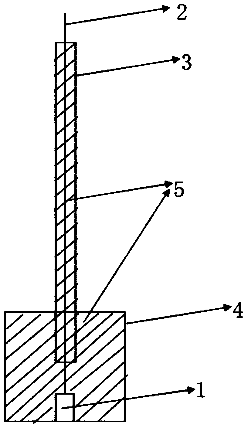 High-voltage reference electrode, preparation method and application