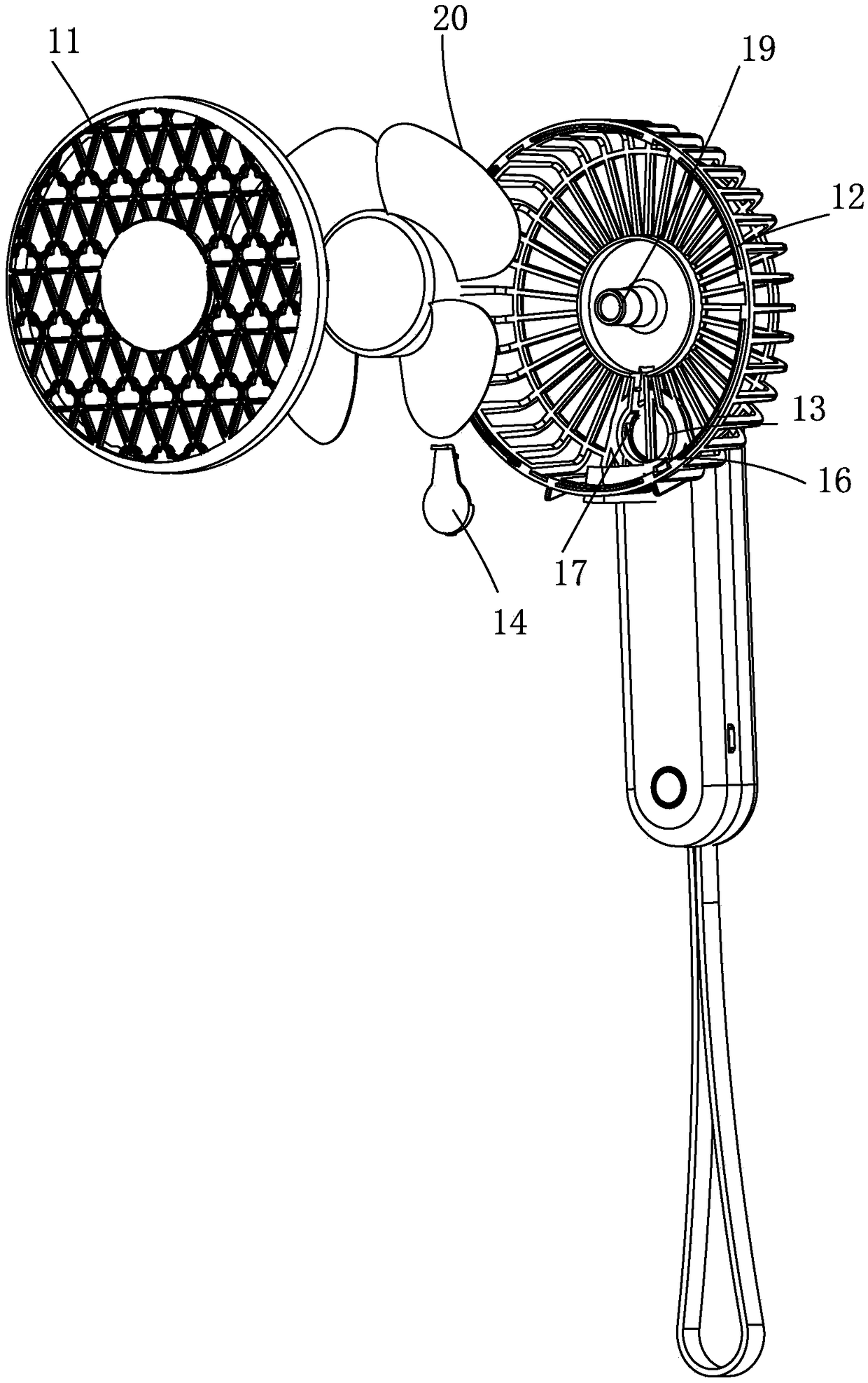 Mini fan with multipurpose supporting base