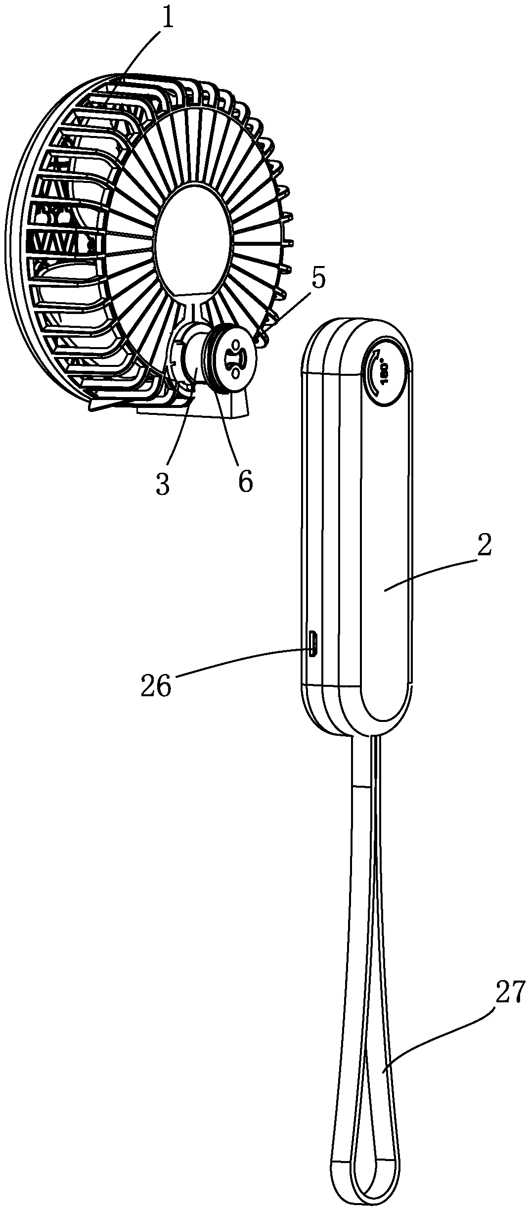 Mini fan with multipurpose supporting base