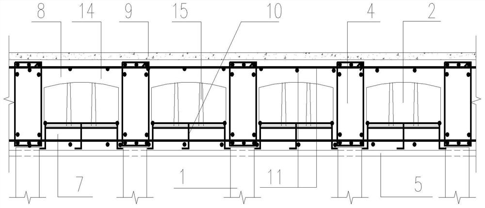 Fan-shaped cast-in-place hollow floor type storage tank leveling foundation and construction method thereof