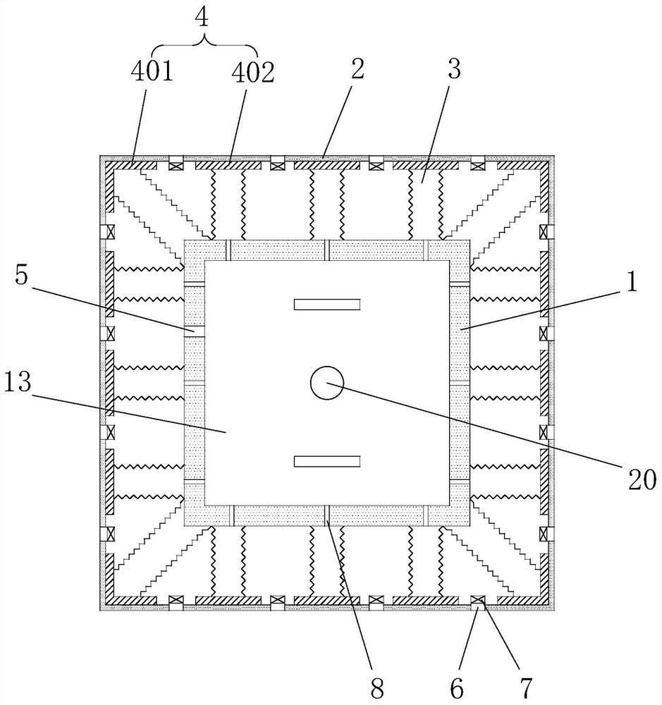 Rapid formwork supporting construction device and method for elevator shaft