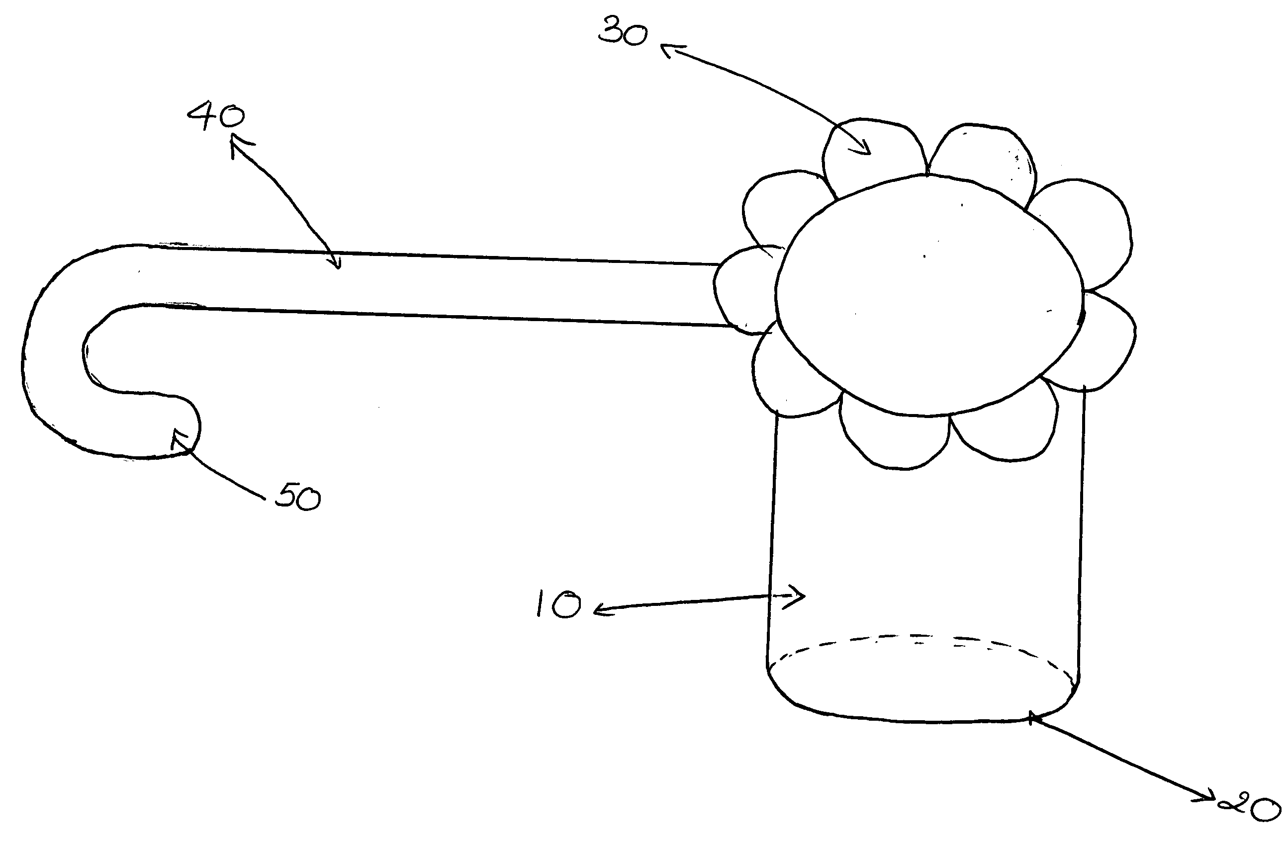 Beverage container holder and handle for use in a vehicle