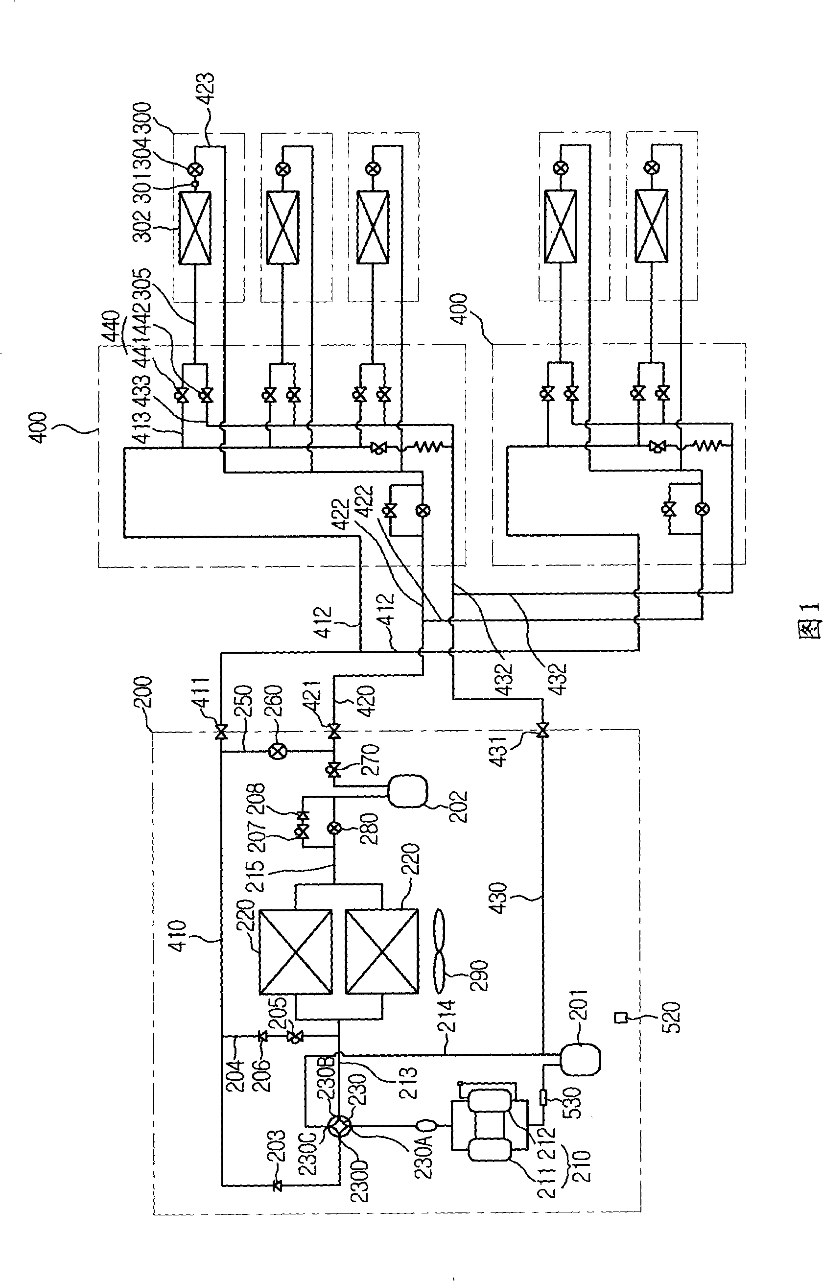 Multi air-conditioner for simultaneously cooling/heating and method for controlling the same