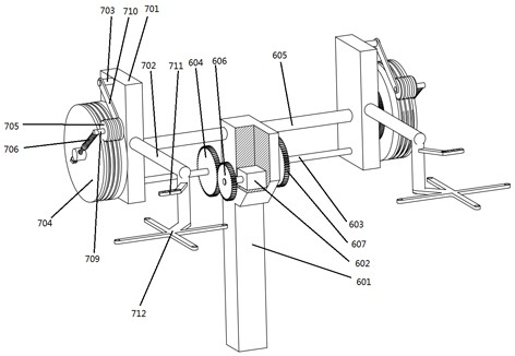 Multi-group automatic three-strand braid production device