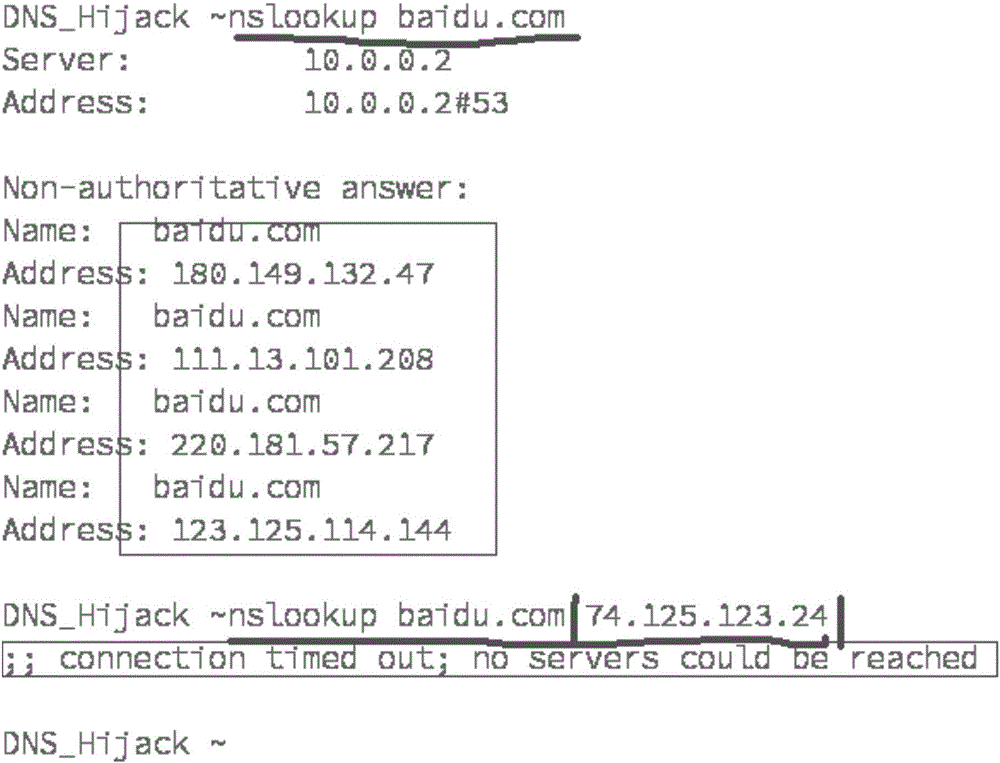 DNS hijacking detection method