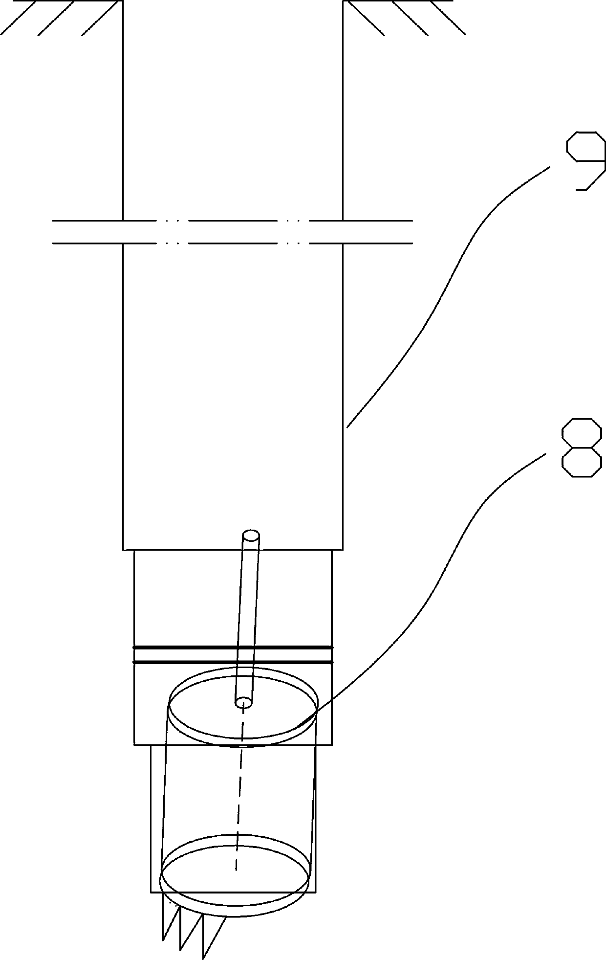 Salvage device and construction method of drill bit of spin dig drill