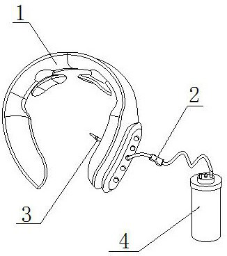 Neck drainage device for radical oral cancer resection in combination with free skin flap prosthetics