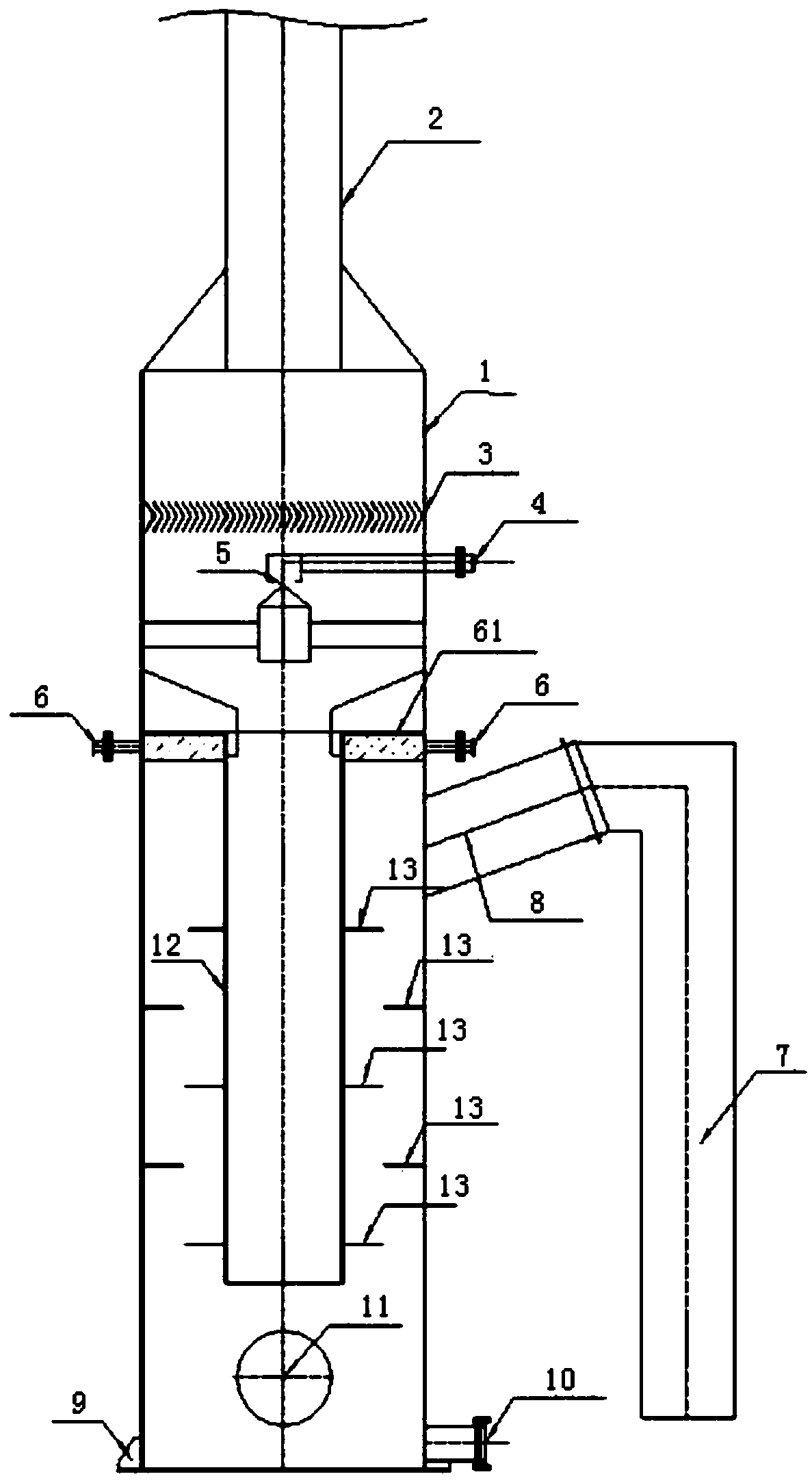 Efficient spray full-coverage rotational flow spray desulfurization tower and desulfurization system