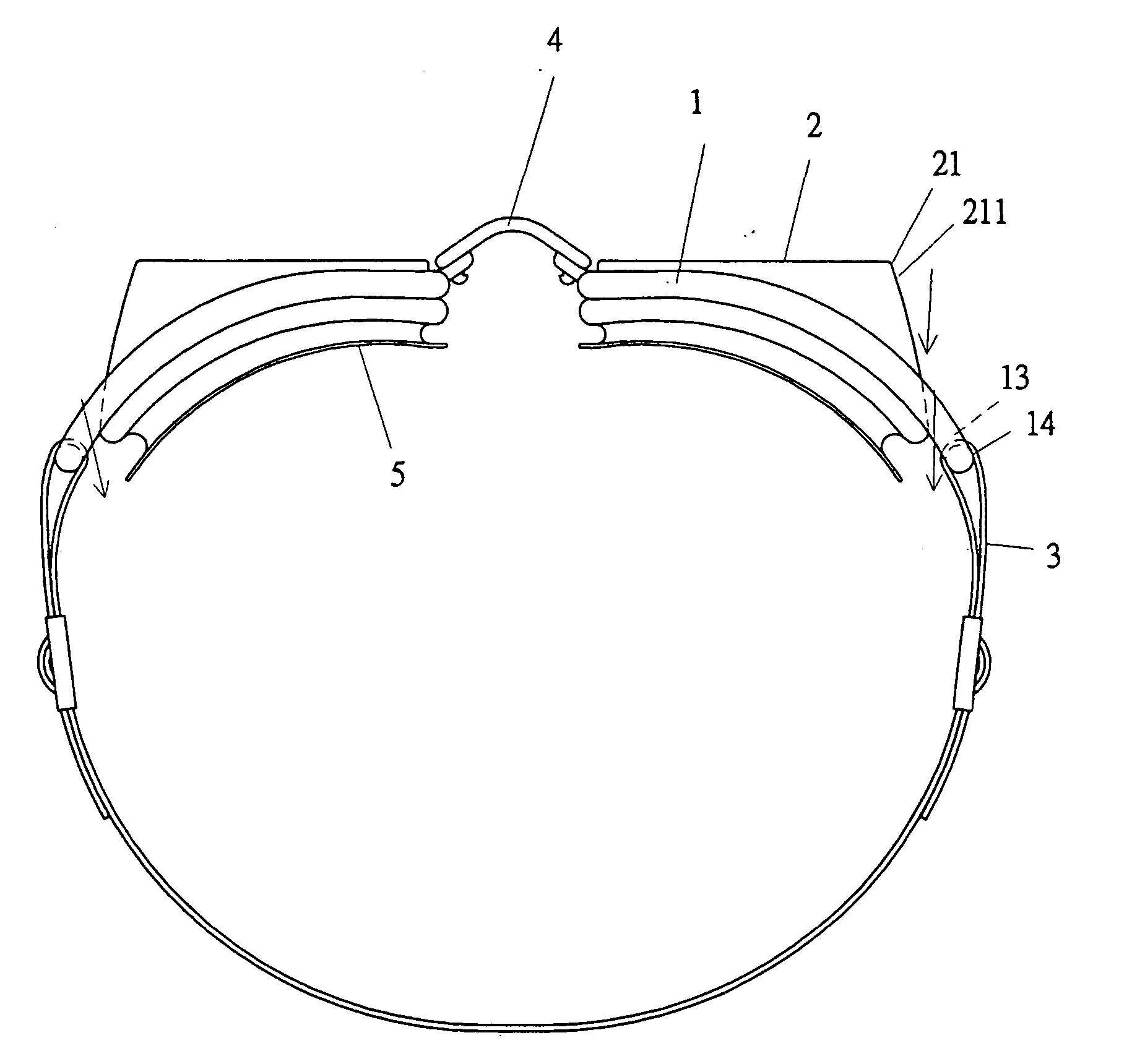 Frame/lens combination for swimming goggles