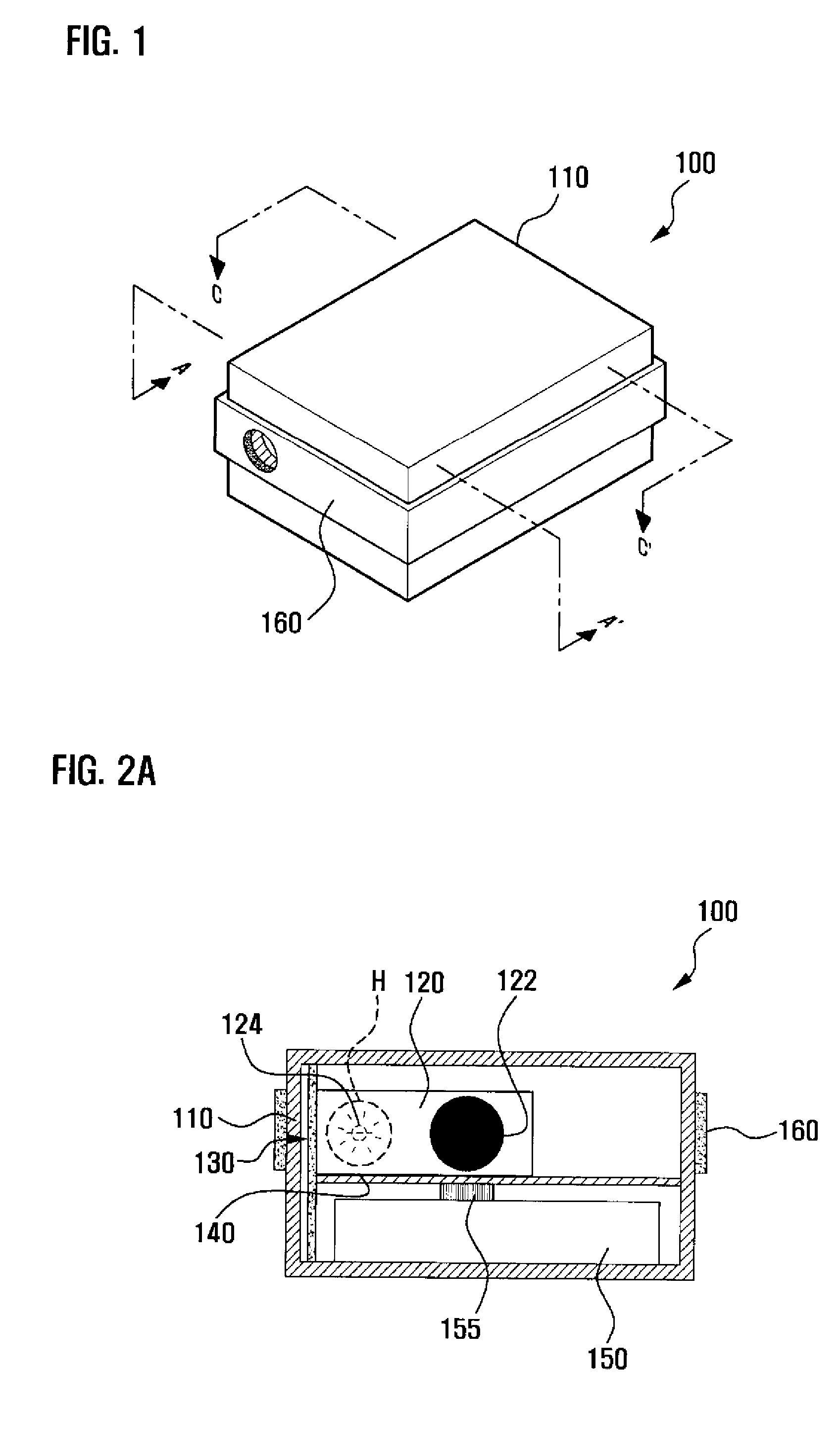 Heat radiation structure for portable projector