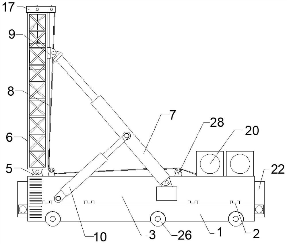 High-safety power line repair tower lifting device
