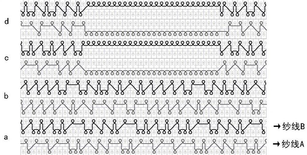 Knitted fabric insert splicing structure and its weaving method