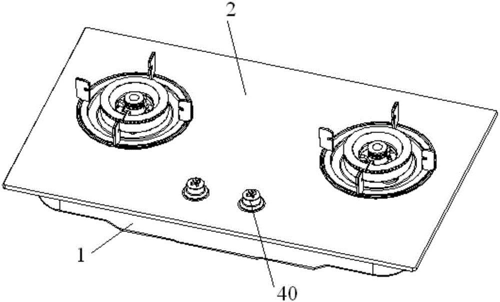 Novel hidden adjustable knob control structure for stove