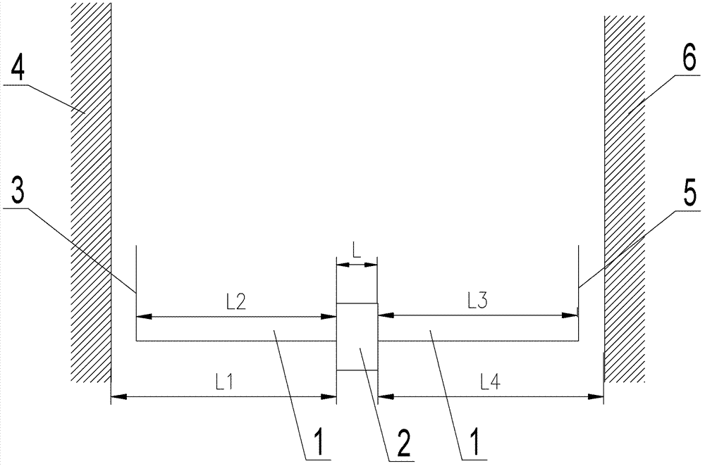 Method for calibrating center line of guide ruler