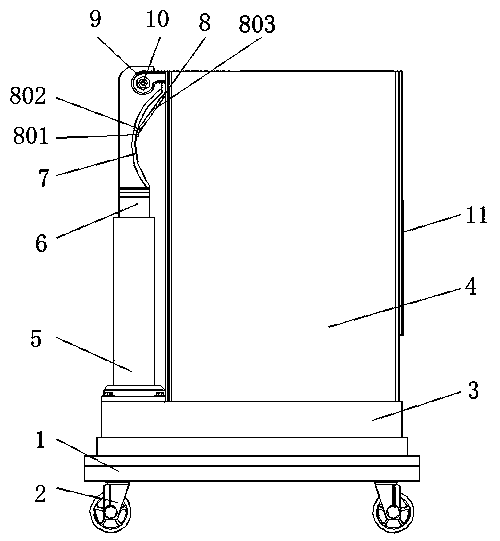 Environmental-protection garbage collection truck with extrusion structure