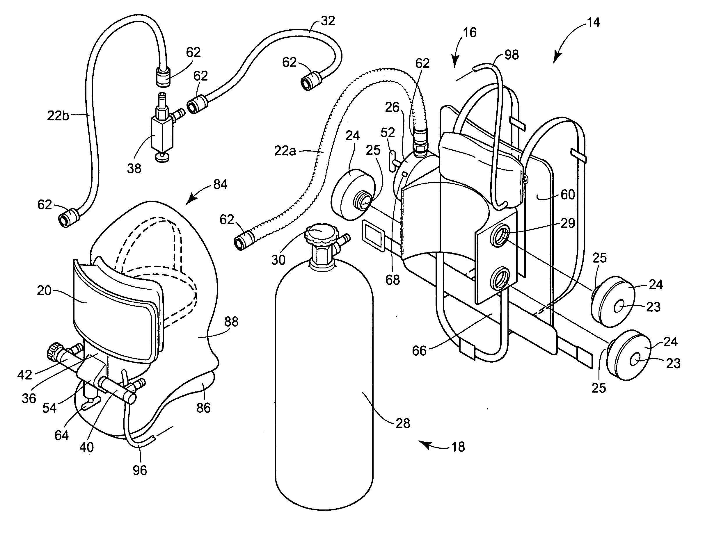 Apparatus and method for providing breathable air and bodily protection in a contaminated environment
