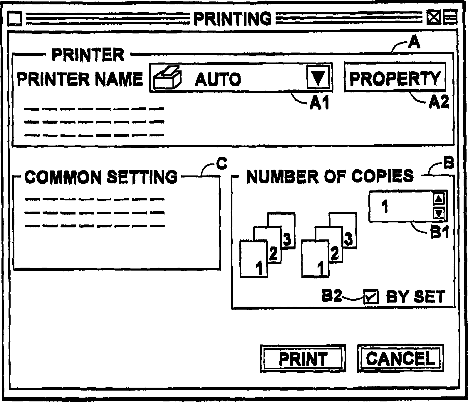 Printing control system and computer program for controlling print