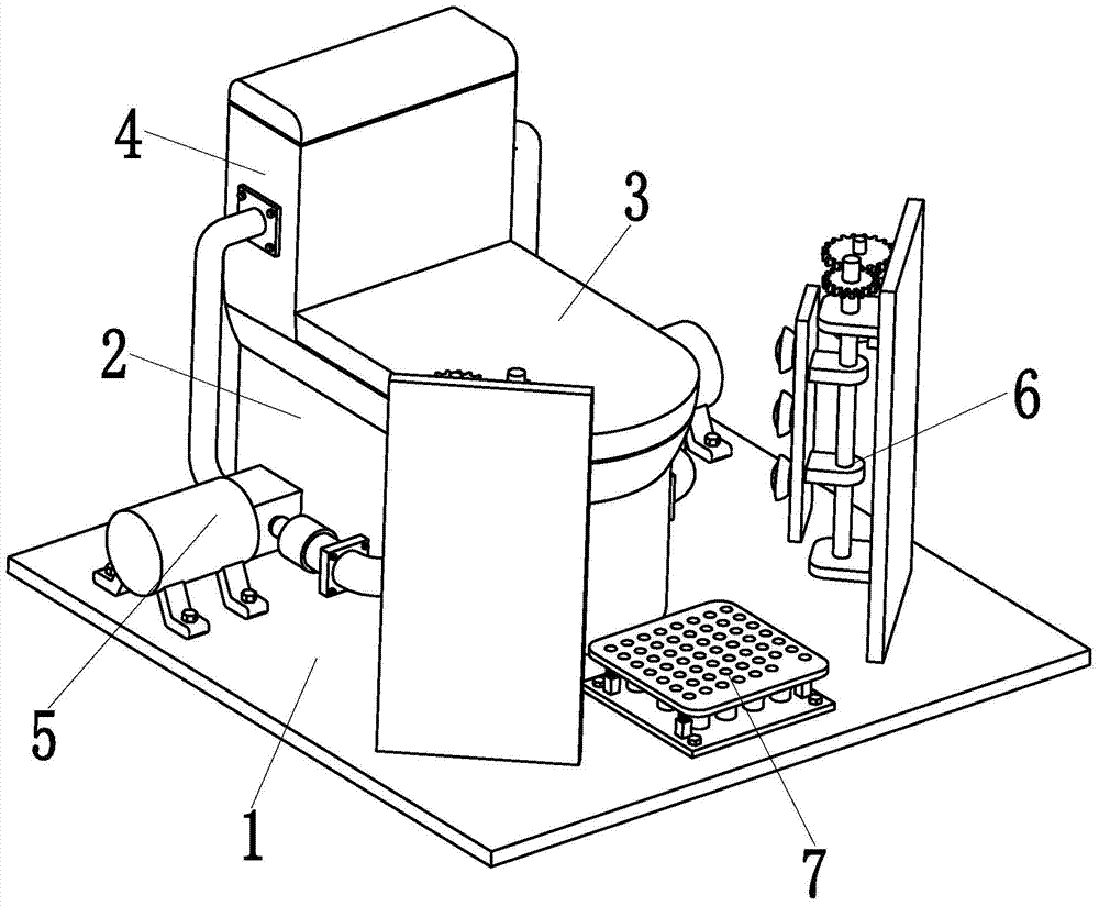 A water-saving heating and massaging intelligent toilet