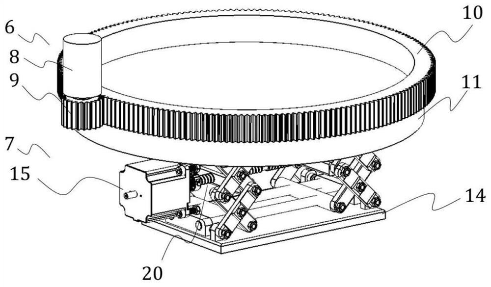 Wheeled three-dimensional mobile support flexible tooling structure