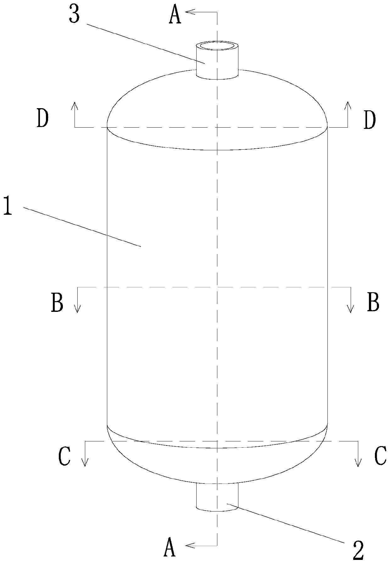 Molecular sieve adsorption column used in oxygen production equipment