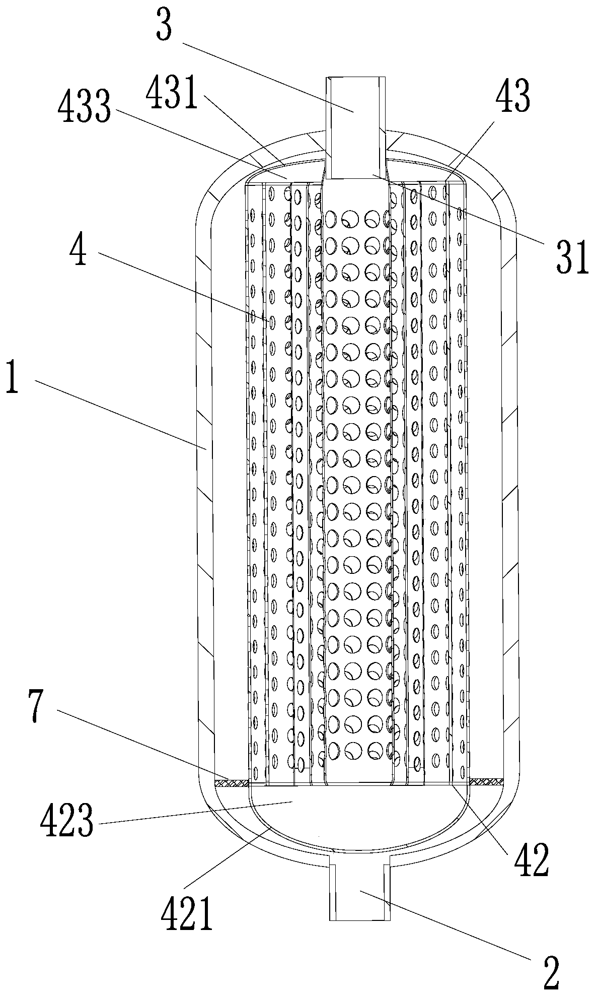 Molecular sieve adsorption column used in oxygen production equipment