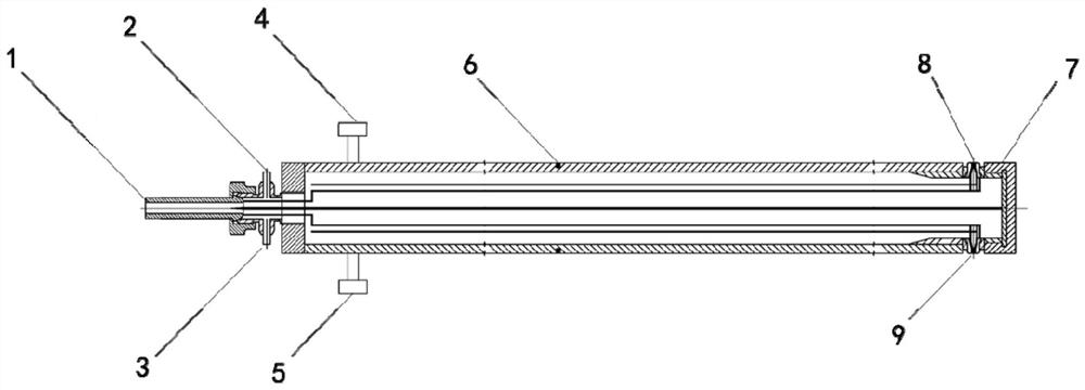 High-pressure gas and liquid flushing device and method for processing shield cutter disc mud cake