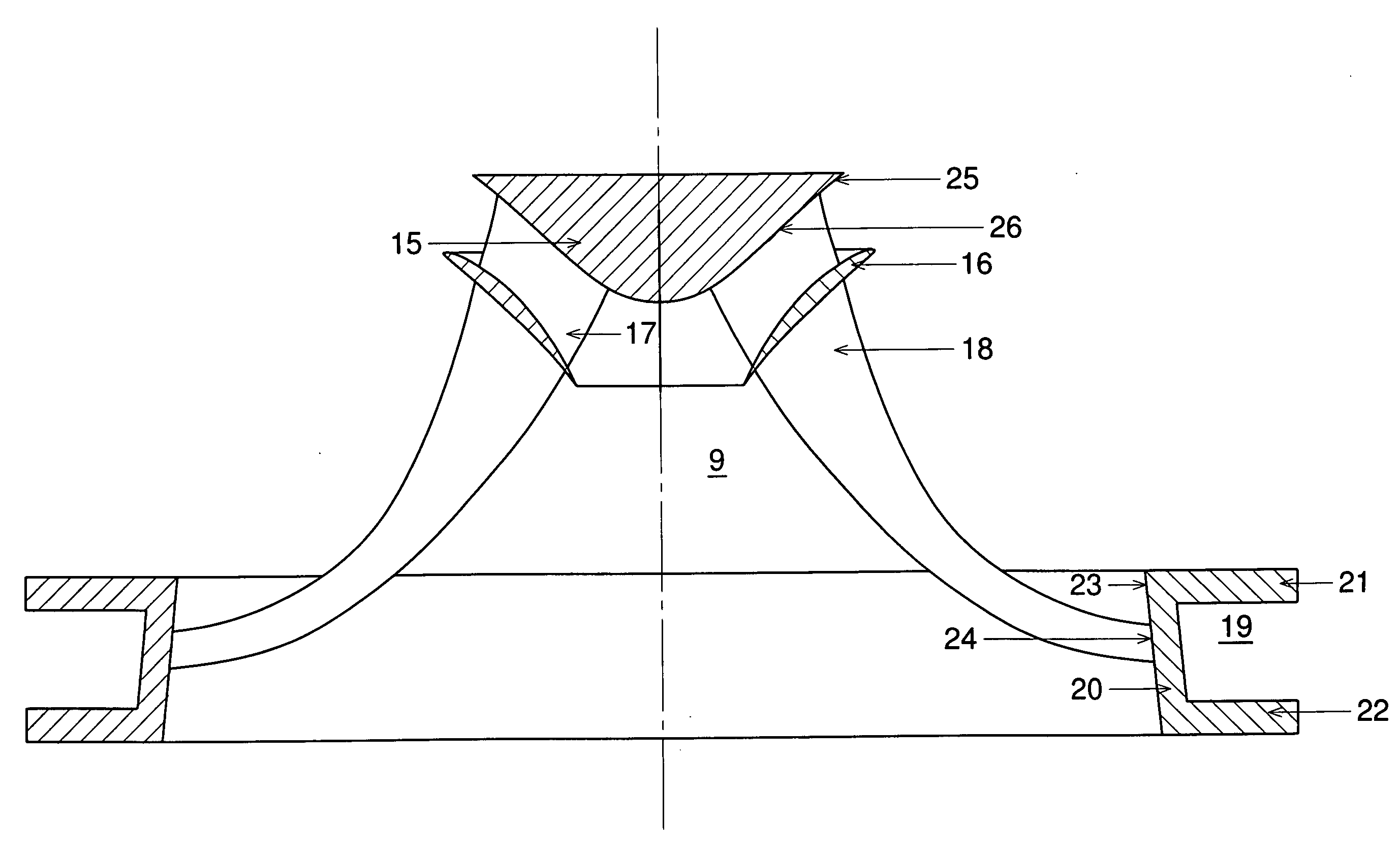 Exit stay apparatus with intermediate flange