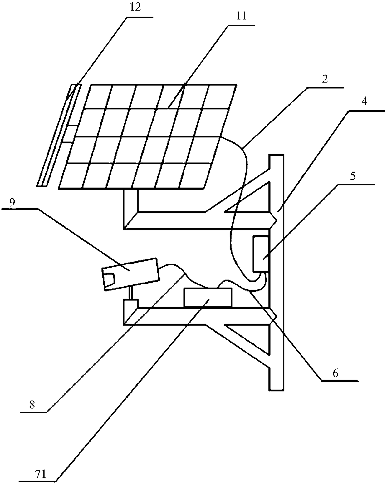 Rizhao full-angle wireless camera solar power supply and its power supply method
