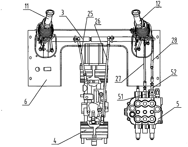 Operating device of skid-steering loader