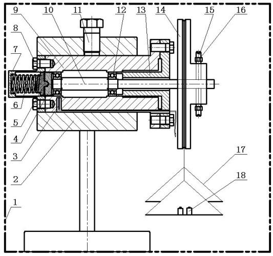 Friction torque testing device for rolling bearing at low temperature