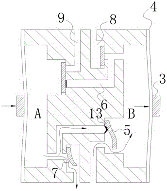 A piezoelectric pump with a semi-active valve