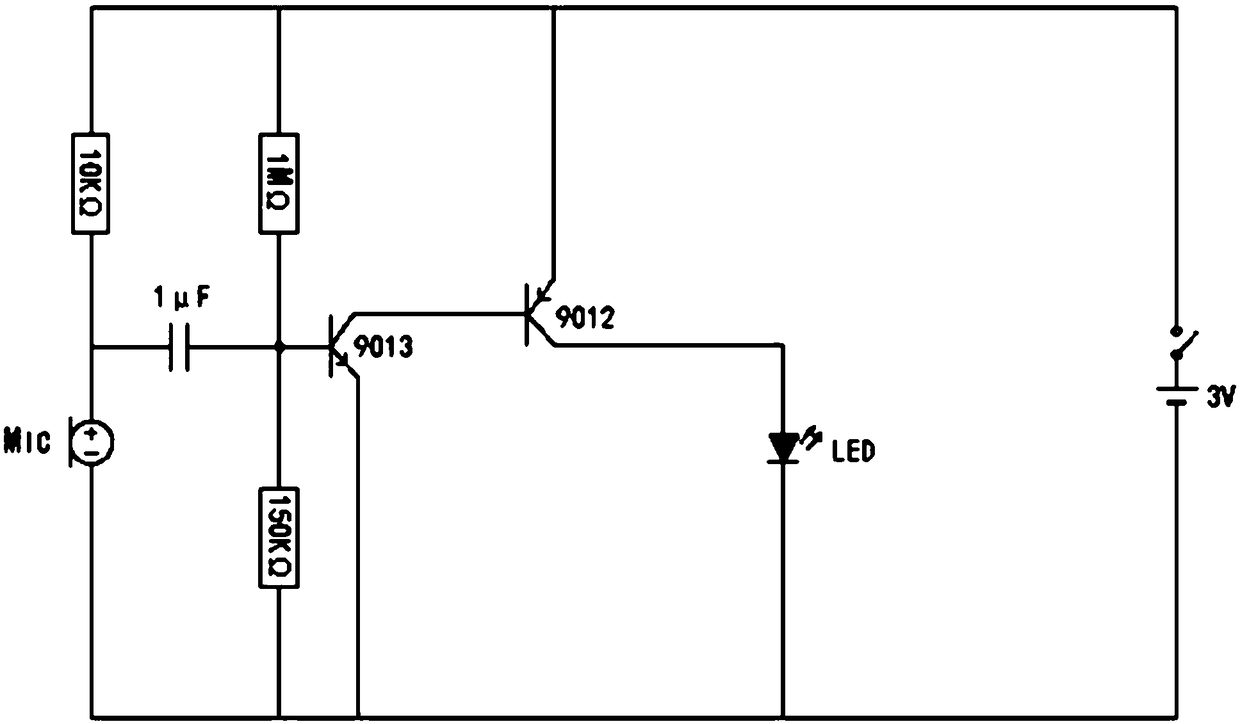Breadboard corresponding to circuit schematic diagram and simple [-shaped breadboard jumper series