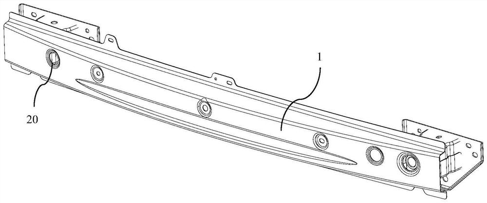 Tow hook installation structure